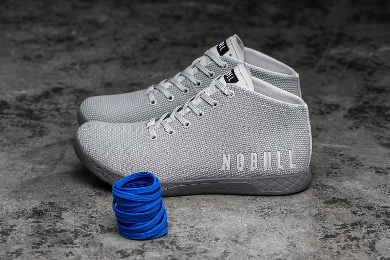 Grey Nobull Cool Grey Mid Men's Trainers | CA P1236J